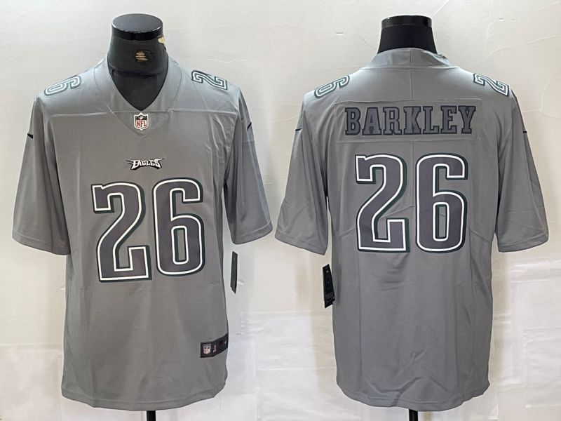 Men Philadelphia Eagles #26 Barkley Grey 2024 Nike Atmospheric edition Limited NFL Jersey style 2->houston astros->MLB Jersey